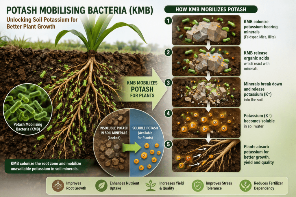 Potash Mobilising Bacteria (KMB) - Unlocking Soil Potassium for Better Crop Growth