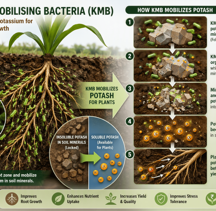 Potash Mobilising Bacteria (KMB) - Unlocking Soil Potassium for Better Crop Growth